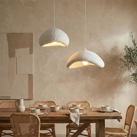 Megapap Luna Pendul Alb cu Soclu E27 70x70x115cm