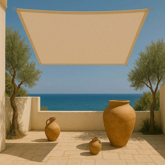 Showood Τετράγωνο Πανί Σκίασης Μπεζ 3.6x3.6m 280gr/m²