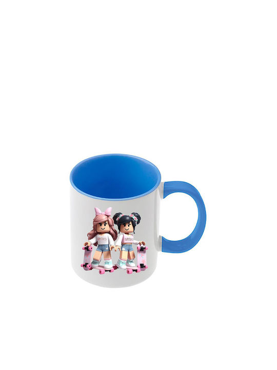 Roblox Tasse Blau Mit Griff Innen