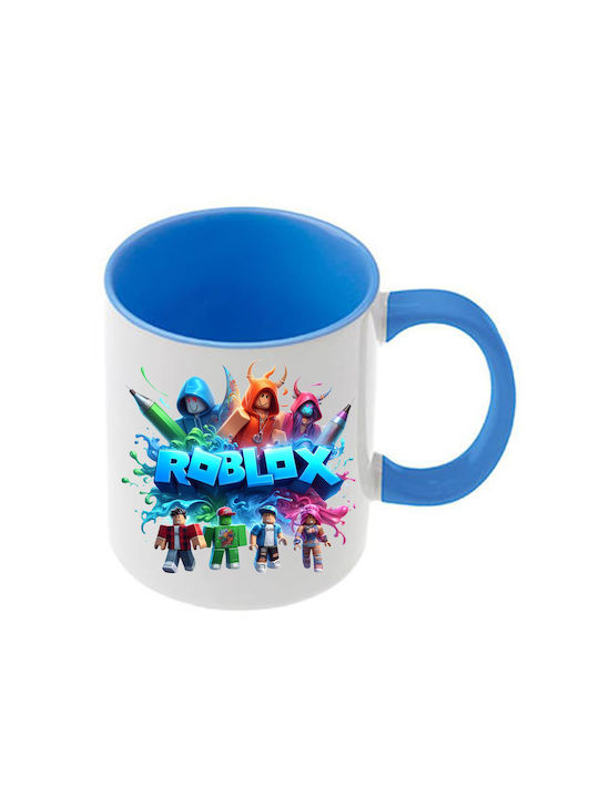 Roblox Tasse Blau Mit Griff Innen