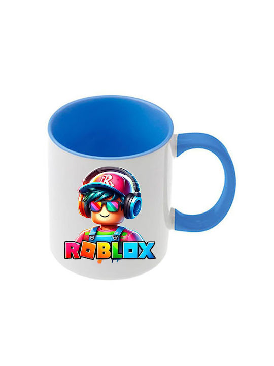 Roblox Tasse Blau Mit Griff Innen
