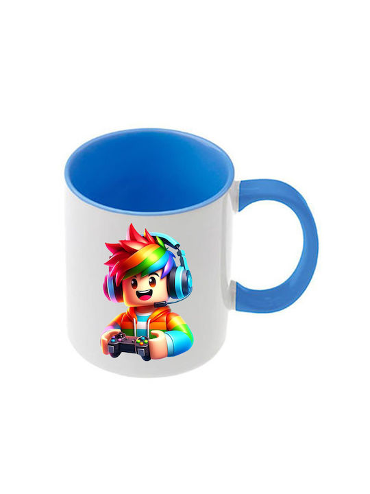 Roblox Tasse Blau Mit Griff Innen