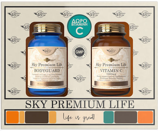 Sky Premium Life Bodyguard Vitamin for Immune Support Skin & Antioxidant Action 1000mg 60 Capsules
