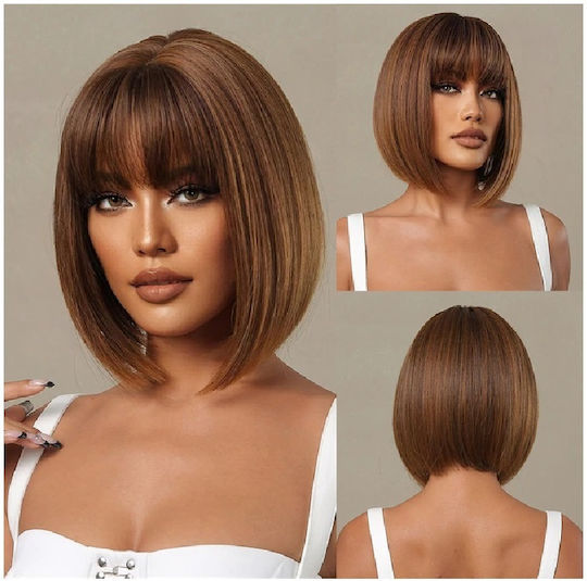 Animis Beauty Perucă Cu Păr Sintetic În Culoare Castanie 30cm