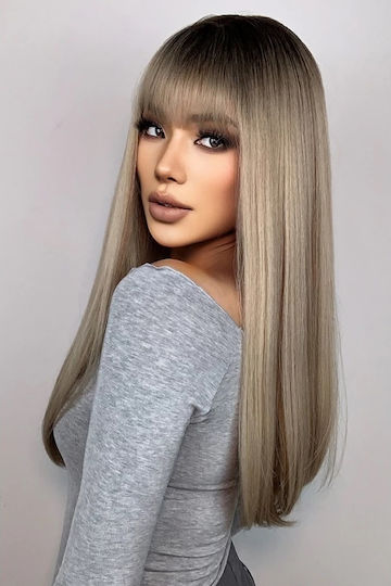Animis Beauty Perücke mit Synthetisches Haar in Blond Farbe 70cm