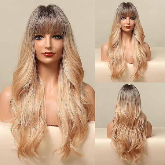 Animis Beauty Перука със Синтетична Коса в Блондинка Цвят 65см