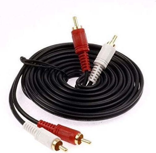 Кабел 2x RCA мъжки - 2x RCA мъжки 10м