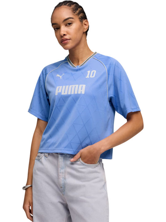 PUMA Γυναικεία Αθλητική Μπλούζα Κοντομάνικη Μπλε