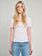 Women's Short Sleeve Blouse White 63-008.055.N0010