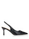 Pointed Toe Heels with Mid Heel Black