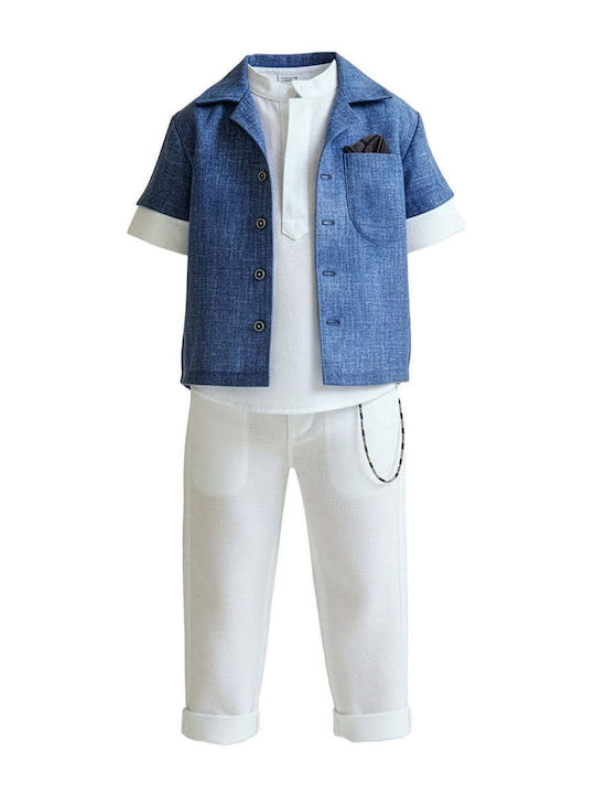 Kids Set with Pants & Coat Summer 6 Pieces White 100000AG1000437