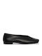 Leather Women's Ballerina Shoes in Black Colour