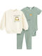 Cool Club Set Onesie with Pants Green 3 Pieces
