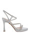 Damen Sandalen mit Strass Silber