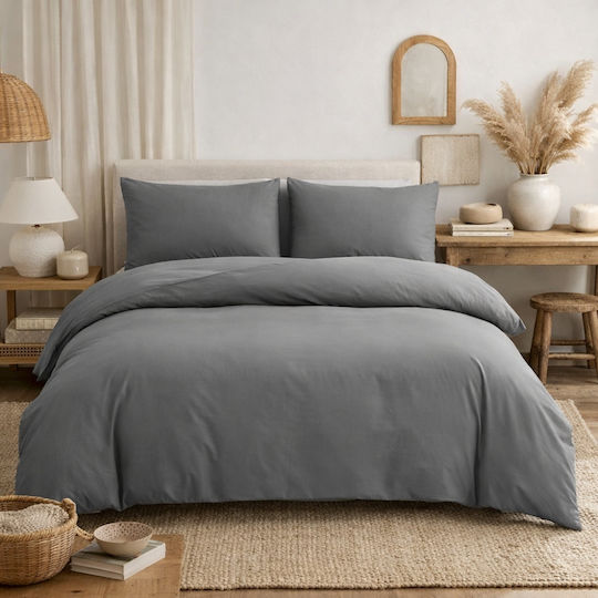 My Home Luxury Bettbezug Super-Queen 220x240cm Graue