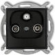 Karlik Terminal Antenna Socket In Black Colour RTV-SAT