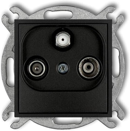 Karlik Terminal Antenna Socket In Black Colour RTV-SAT