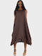 Summer Midi Dress Brown