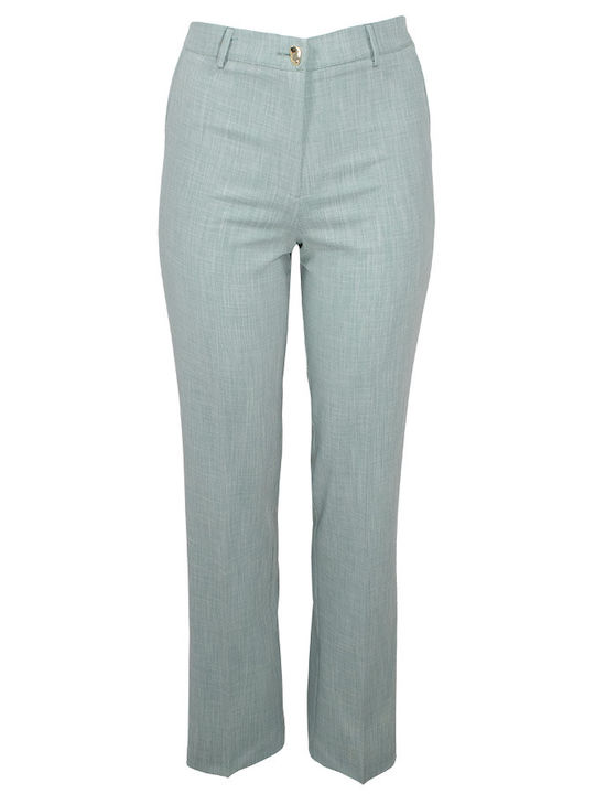 Forel Women's High Rise Fabric Trousers in Stra...