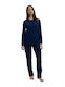 Odyssey Winter Women's Pyjama Set Dark Blue