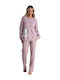 Rachel Winter Damen Schlafanzug Set Dusty Pink