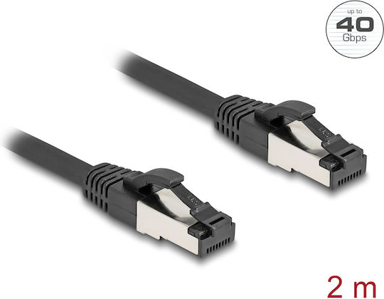DeLock S/FTP Cat.8.1 Netzwerkkabel Ethernet 2m Schwarzes