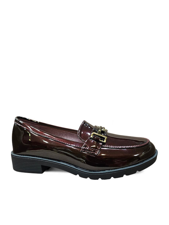 Λουστρίνι Γυναικεία Loafers σε Μπορντό Χρώμα