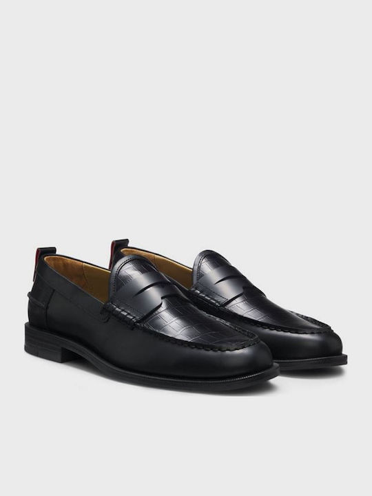 Leather Men's Loafers in Black Colour