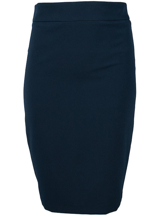 Forel Pencil Midi Skirt Dark Blue