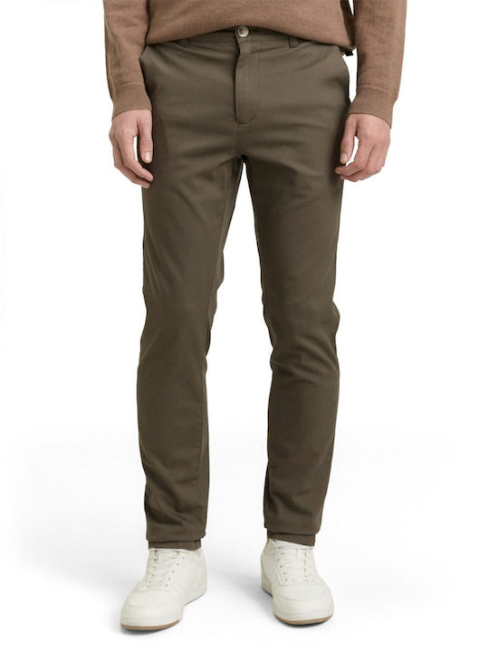 Tom Tailor Chino Trousers in Slim Fit Olive