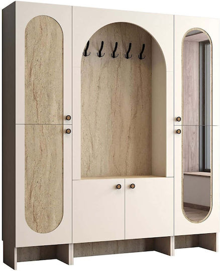 Έπιπλο Εισόδου Cream-travertine Beige 180x37x200.6εκ.
