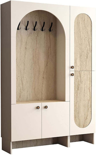 Έπιπλο Εισόδου Cream-travertine Beige 135x37x200.6εκ.