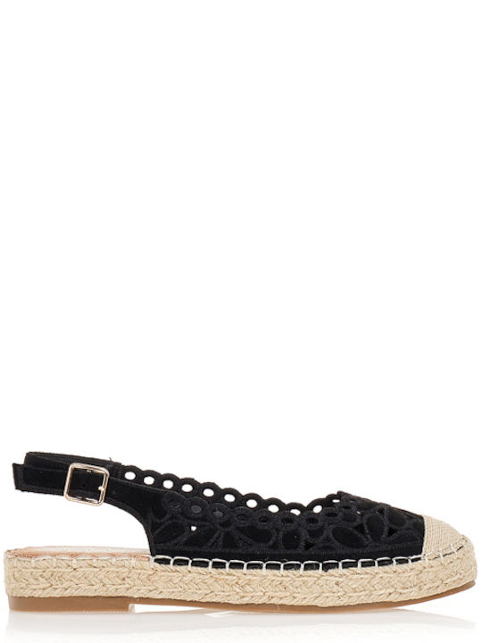 Tsoukalas Suede Women's Espadrilles In Black Color