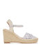 Platforme Dama Tip Espadrile Albe