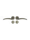 Viobrass Door Handle Middle Door with Rosette Pair with Mouthpiece Nickel VIO-215-ANTIQUE-NICKEL-ROSET