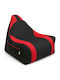 Sitzsack Sessel Wasserdicht Gamer Rot-Schwarz 85x80x35cm