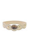 Elastic White Women's Belt