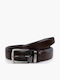 Men's Leather Knitted Brown Belt