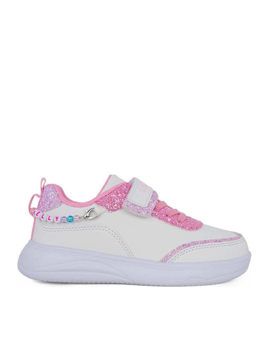 Kids Sneakers with Hoop & Loop Closure White