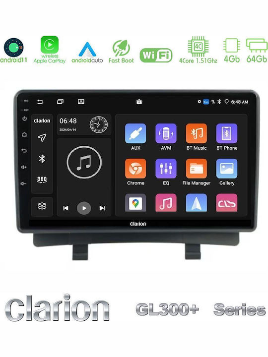 Clarion Car Audio System for Opel Zafira / Zafira Tourer 2012-2016 (Bluetooth/USB/AUX/WiFi/GPS/Apple CarPlay/Android Auto) with 9" Touch Screen