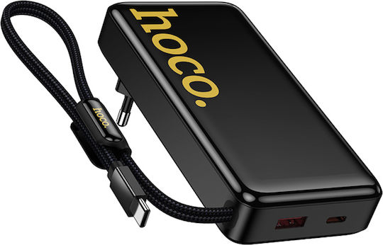 Hoco Q45 Power Bank 10000mAh με Θύρα USB-A και Θύρα USB-C Power Delivery / Quick Charge 3.0 Μαύρο