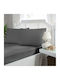 First Choice Set Cearceafuri De Pat King Size Cu Hugger Din Cauciuc 200x200cm Gri 3 Buc