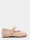 Kids Ballerinas with Hoop & Loop Closure Beige