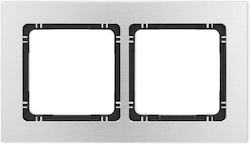 Deco Universal Frame Double Brushed Aluminum Frame Silver Bottom Black 7-12-dra-2