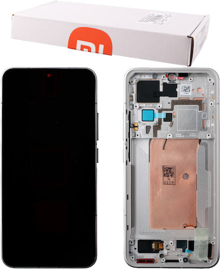 Xiaomi 15 5G Екран + Тъч Скрийн + Леща + Рамка 560062000o300 Бял Оригинален Service Pack