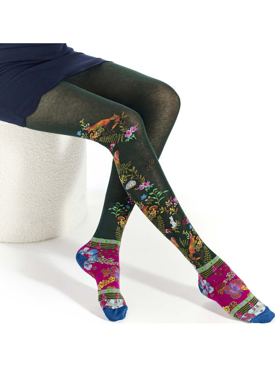 Women's Pantyhose Multicolour with Print DRIN714T4