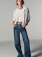High Rise Women's Jean Pants in Wide Leg Style