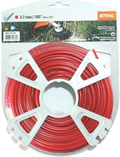 Stihl 00009302423 Μεσινέζα Στρογγυλή Μήκους 65m και Πάχους 2.7mm