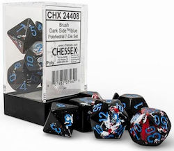 Chessex Brush Dark Side Polyhedral 7-die Set