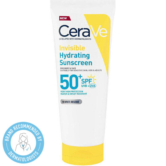CeraVe Invisible Хидратиращ Водоустойчива Слънцезащитна Лосион За Лице и Тяло SPF50+ 75ml